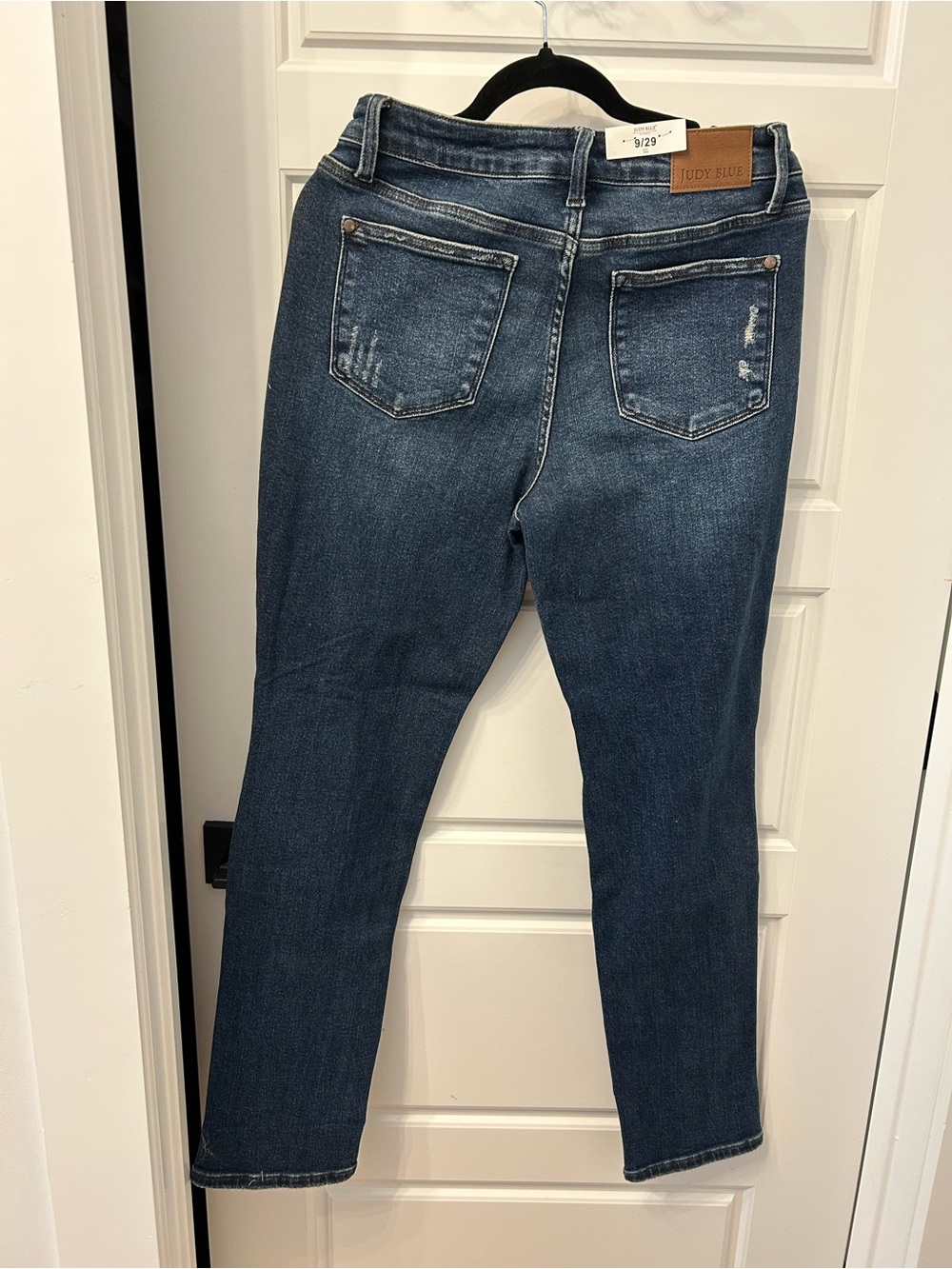 Judy Blue Dark Blue Distressed boyfriend fit jeans - Picture 5 of 6